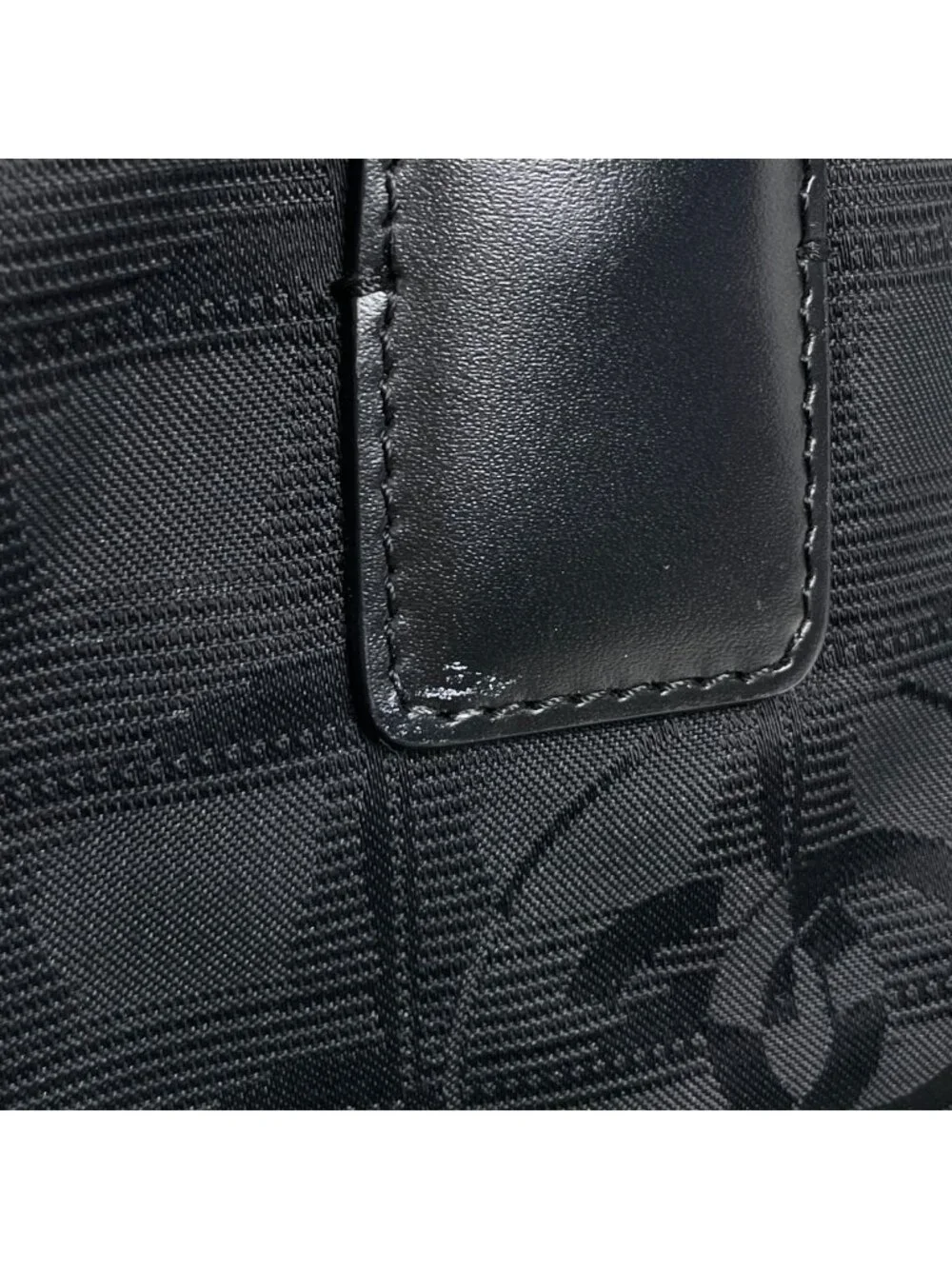 Chanel New Travel Line Tote MM CC Logo Nylon Jacquard Black